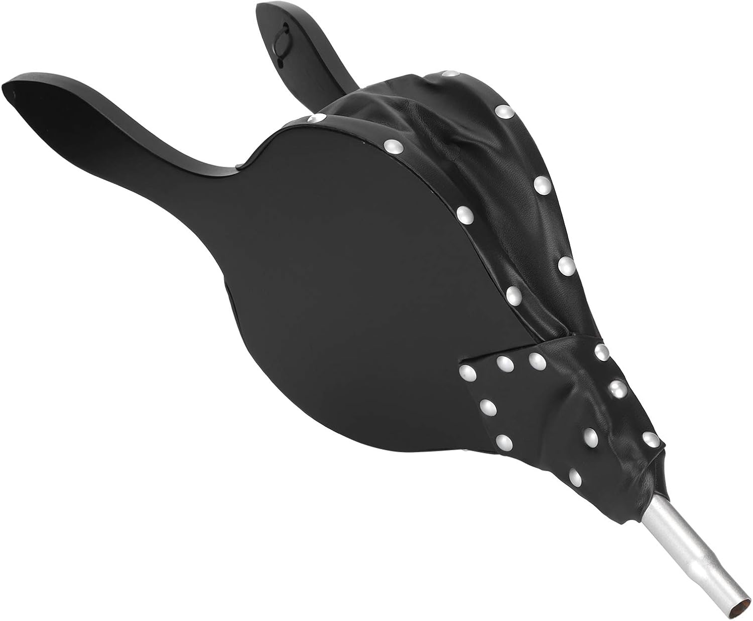 Alvinlite Fireplace Bellows Indoor 15.7" x 6.9" Wood Fire Blower, Large Manual Stove Air Blower Fire Pit Bellows with Hanging Strap Cast Nozzle, Air Bellows Hand Bellows for Outdoor Camping BBQ