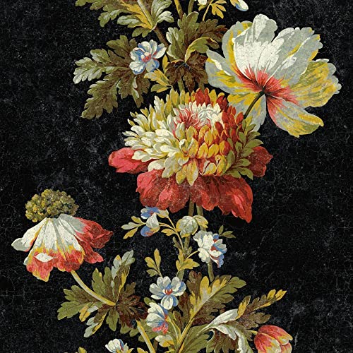 Papier peint adhésif fleurs vintage décoration murale repositionnable - 2