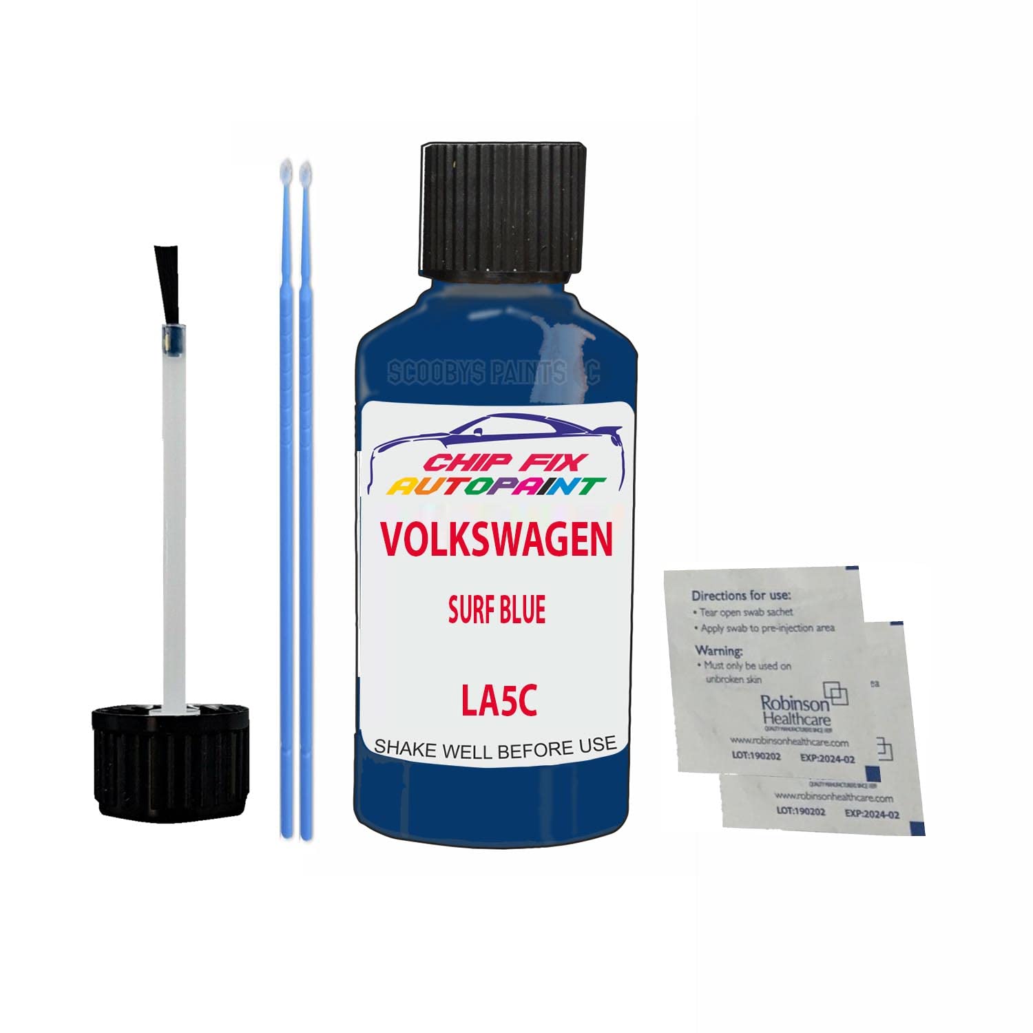 Scoobys Paints Back In The Mix Surf Blue Touch Up Paint For Volkswagen/Vw Caravelle La5c 1998-2018 30Ml Bottle Brush Scratch Stone Chip Repair Pen