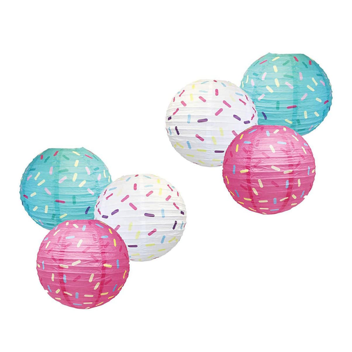 Hemobllo 12stücke Teiliges Bunter Donut-muster Papierlaternen Für Handgemachte Hängende Laternen Für Kinderkunstkurse Und Partys Einfache Montage Langlebiges Material Vielseitige