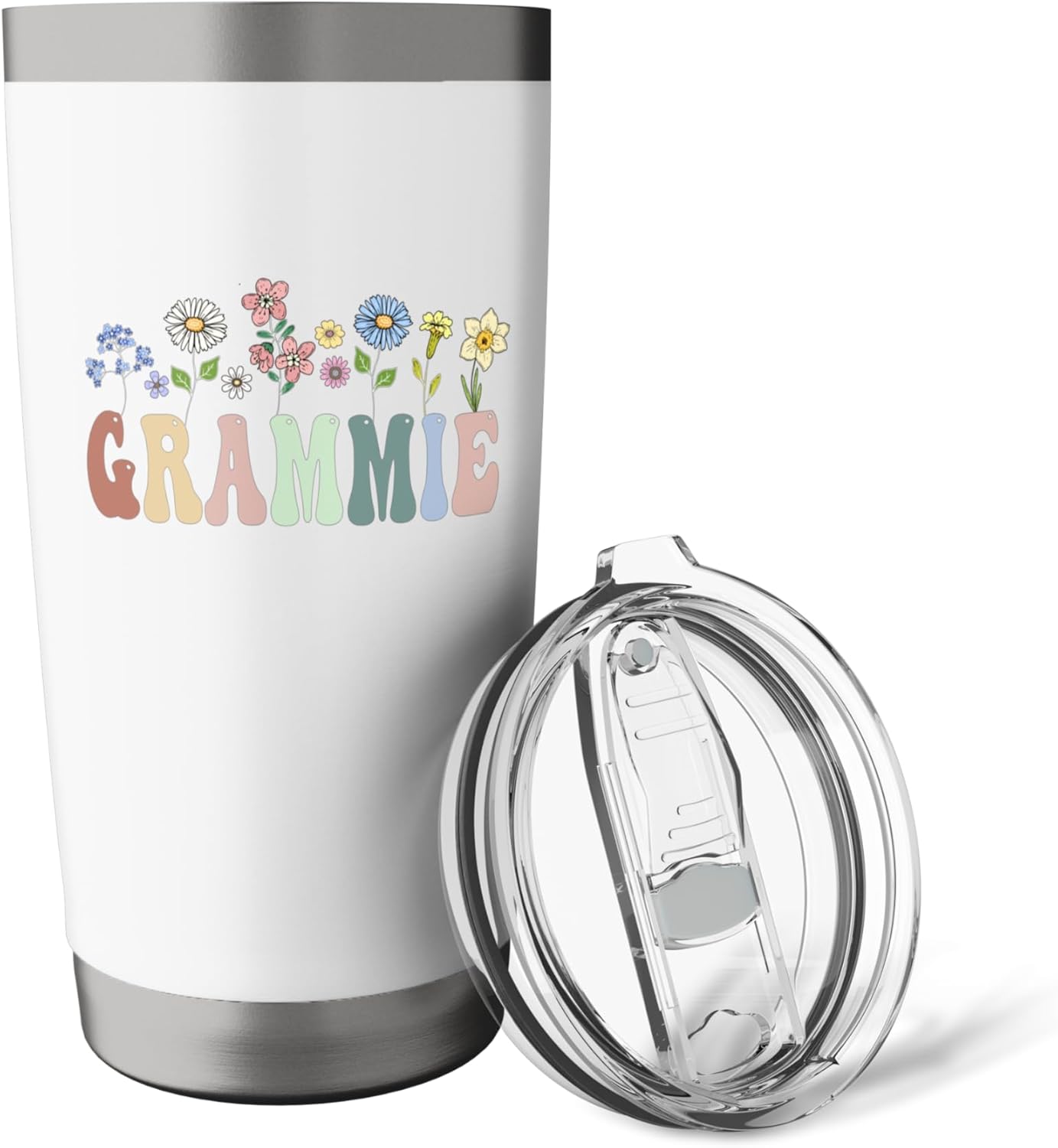 Grammie Gifts Women Wildflower Floral Design Grammie Stainless Steel Insulated Tumbler - Image 5
