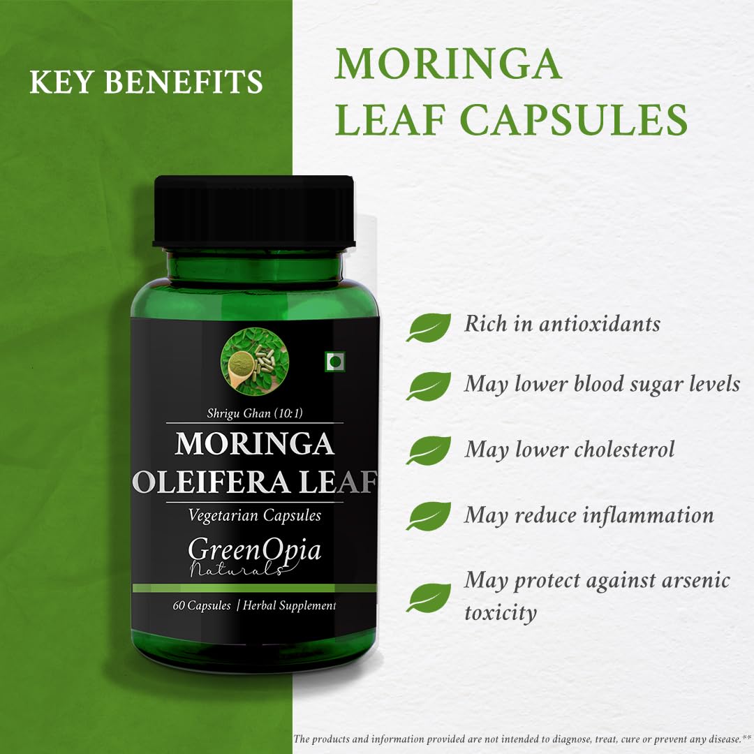 Moringa Oleifera | 500mg | 60 Veg Capsules | For Men & Women — Amazon image 3