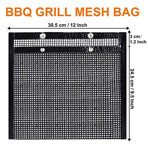 3 bolsas de malla para parrilla reutilizables antideslizantes miniatura 2