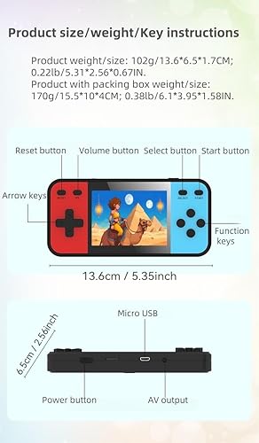 Miniatura 7 de Consola de juegos retro con pantalla LCD de 3 pulgadas, 240 juegos clásicos de 16 bits, reproductor de videojuegos portátil de mano con conexión de