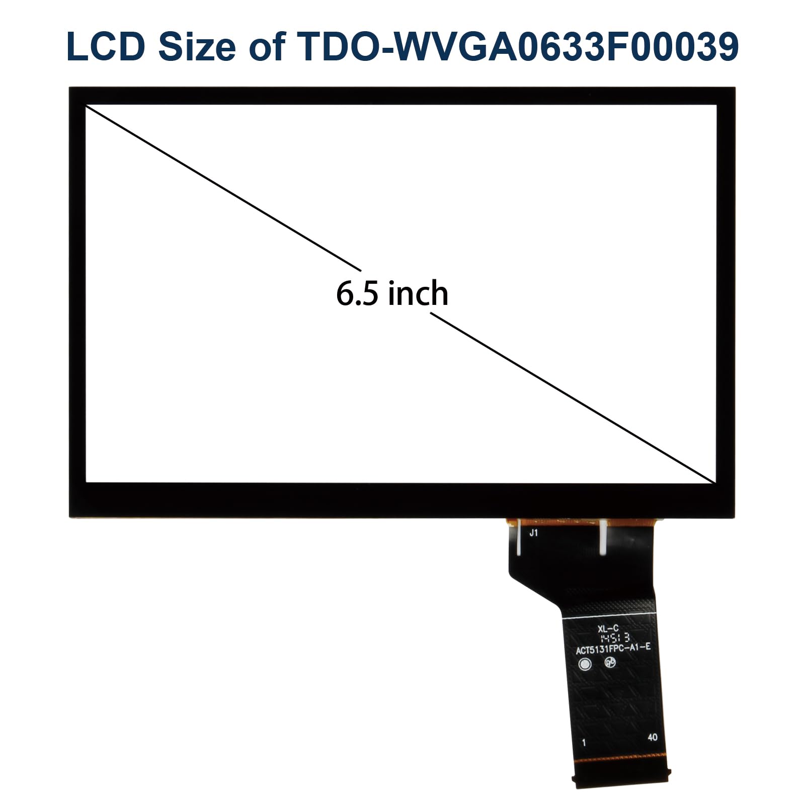 Touch Screen per VW Golf 6R Polo Tiguan CC MIB STD2 200 682 682G Autoradio Digitazer TDO-WVGA0633F00039 TDO-WVGA0633F00036 40 Pin 6.5" Touchscreen Pannello Vetro (Nero, non LCD Display)