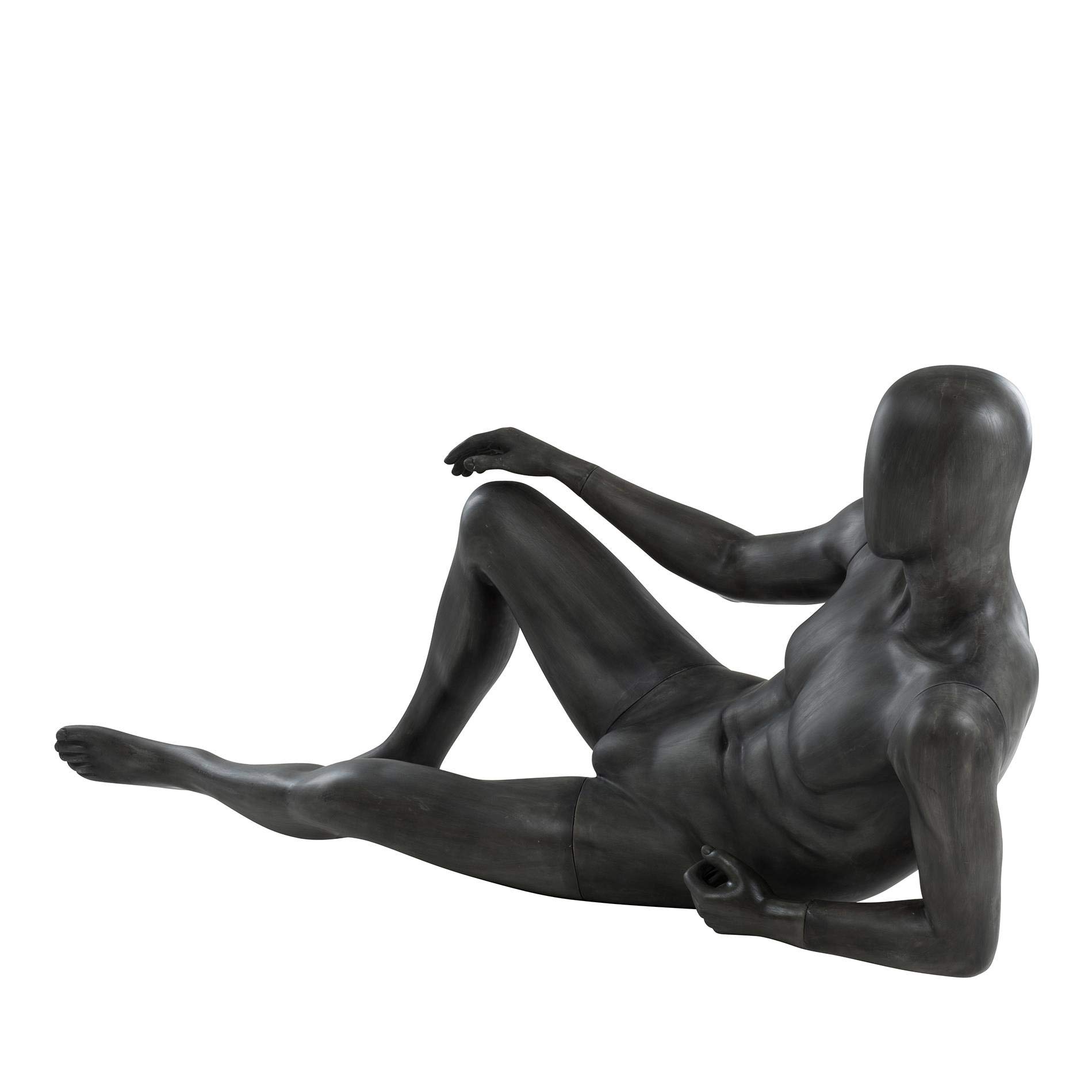 ESTEXO Schaufensterpuppe von Hans Boodt, Mann liegend, lebensecht, Abstrakter Kopf, Kunststoff