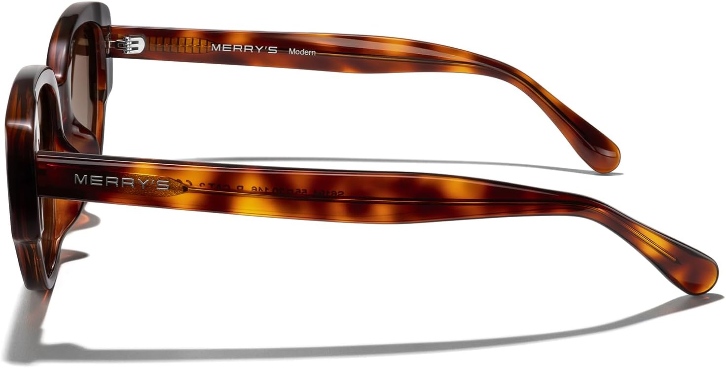 MERRY'S Modern Women Acetate Retro Narrow Pointy Cat Eye PolarizedUV400 Sunglasses S6194 - Image 3
