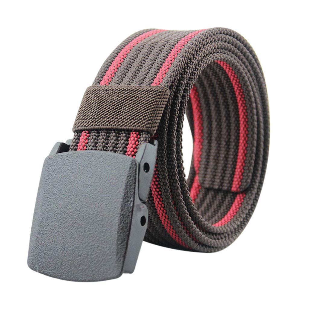 Men's Women's Nylon Webbing Canvas Outdoor Web Belt SFE Adjustable Buckle Belt for Jeans Casual Pants