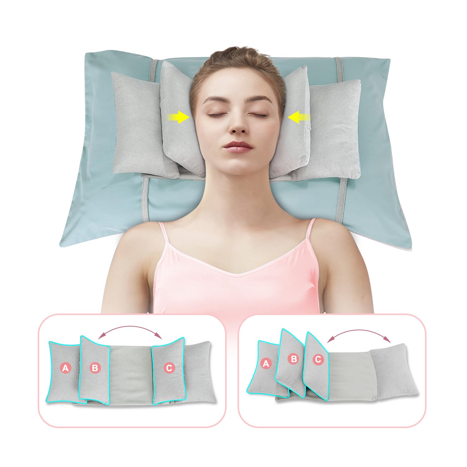Photo 1 of Mistuki Facial Surgery Recovery Pillow for Rhinoplasty, After Face Lift, Anti Aging & Wrinkle Face Back Sleep Training Pillow, Post Hair Transplant Head Stabilizer Cervical Neck Support Wedge