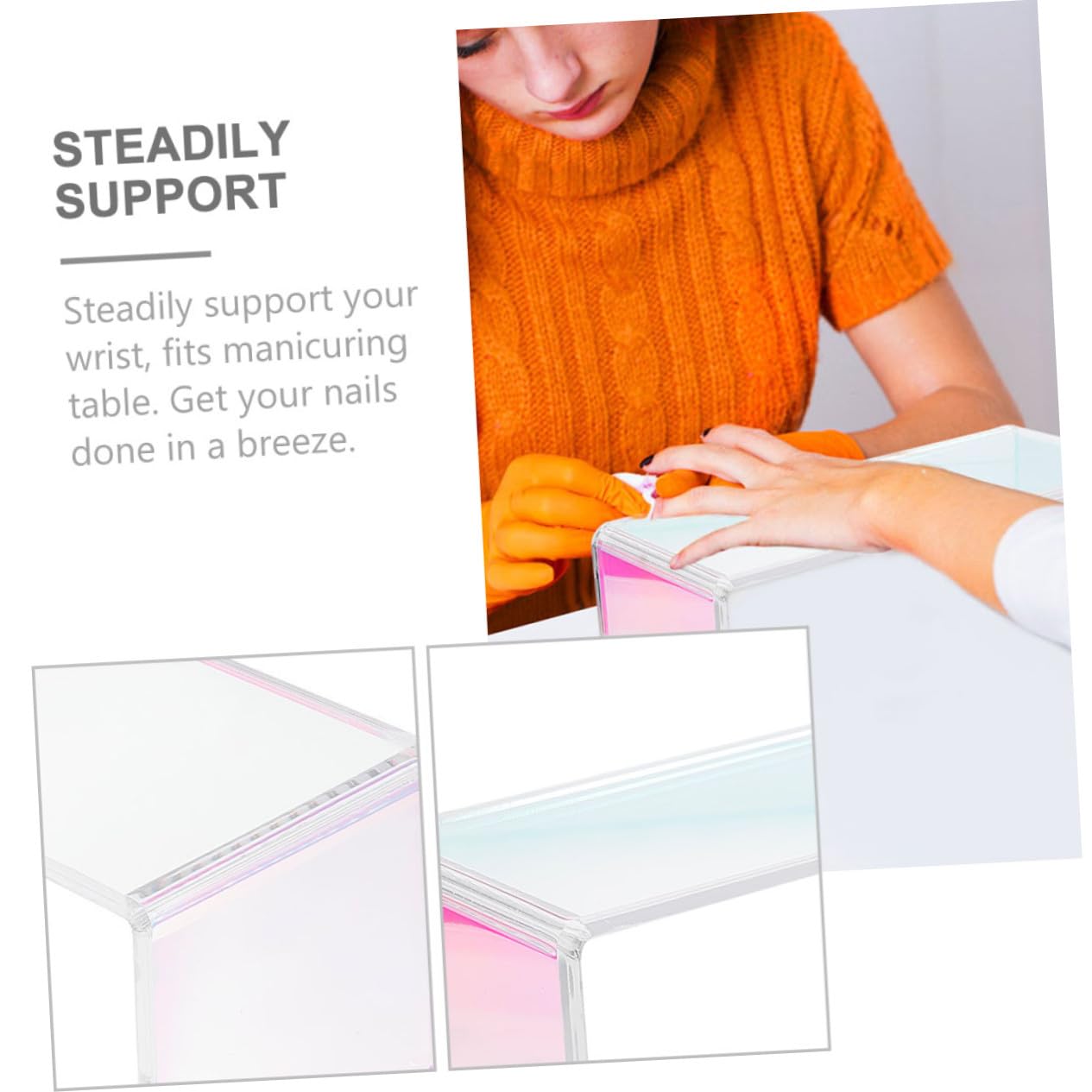 Cuscino di Supporto per Manicure in Acrilico, Poggia-polso Portatile e Comodo, per Uso Domestico e Lavoro di Manicure