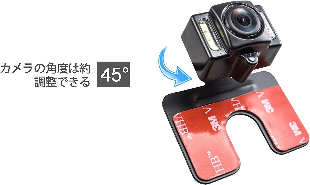 Amazon Auto Vox Cam1 リアカメラ バックカメラ本体 穴開けなく Ledライト 6つ搭載 車載カメラ 170度 バックカメラ本体 車 バイク