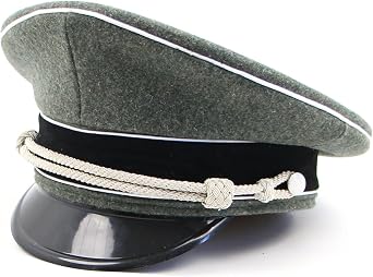 German WWII WW2 Officers Visor Cap Wool Made Green