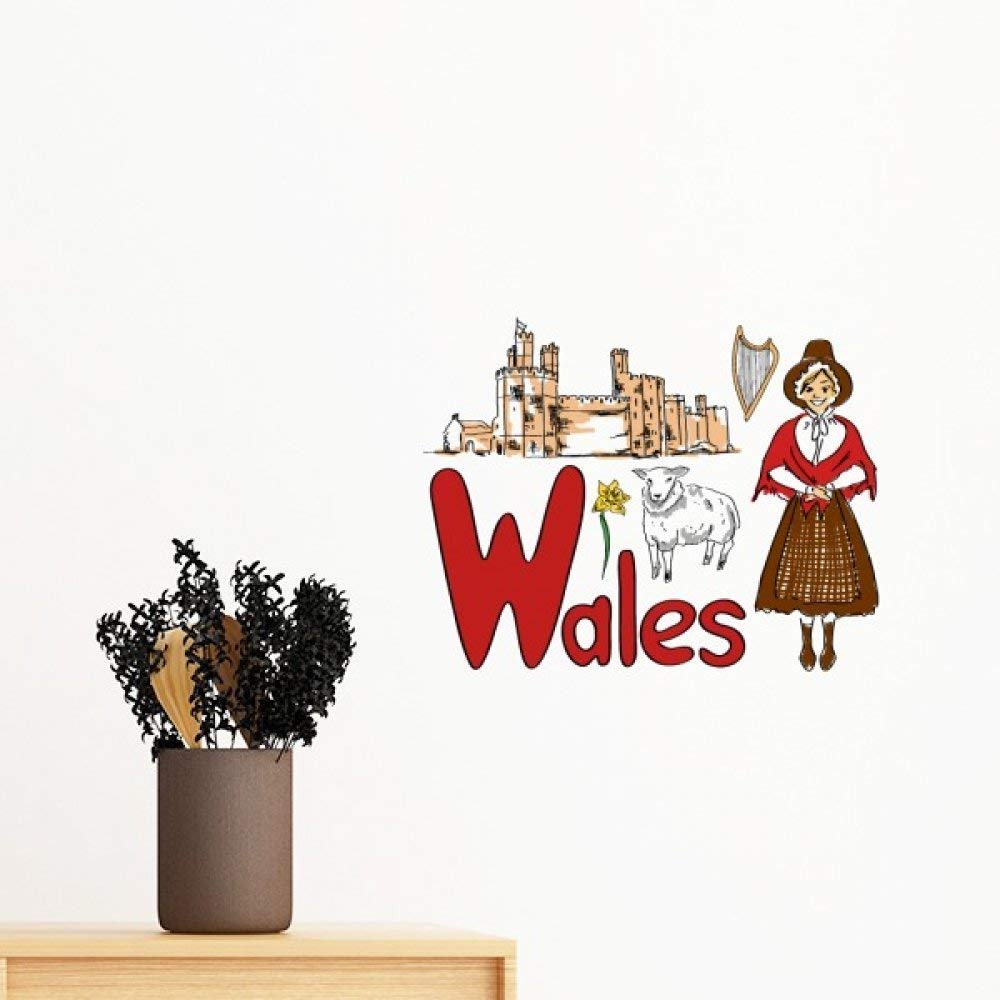 Wall Sticker Pays de Galles amovible 100cm pour decoration murale de chambre
