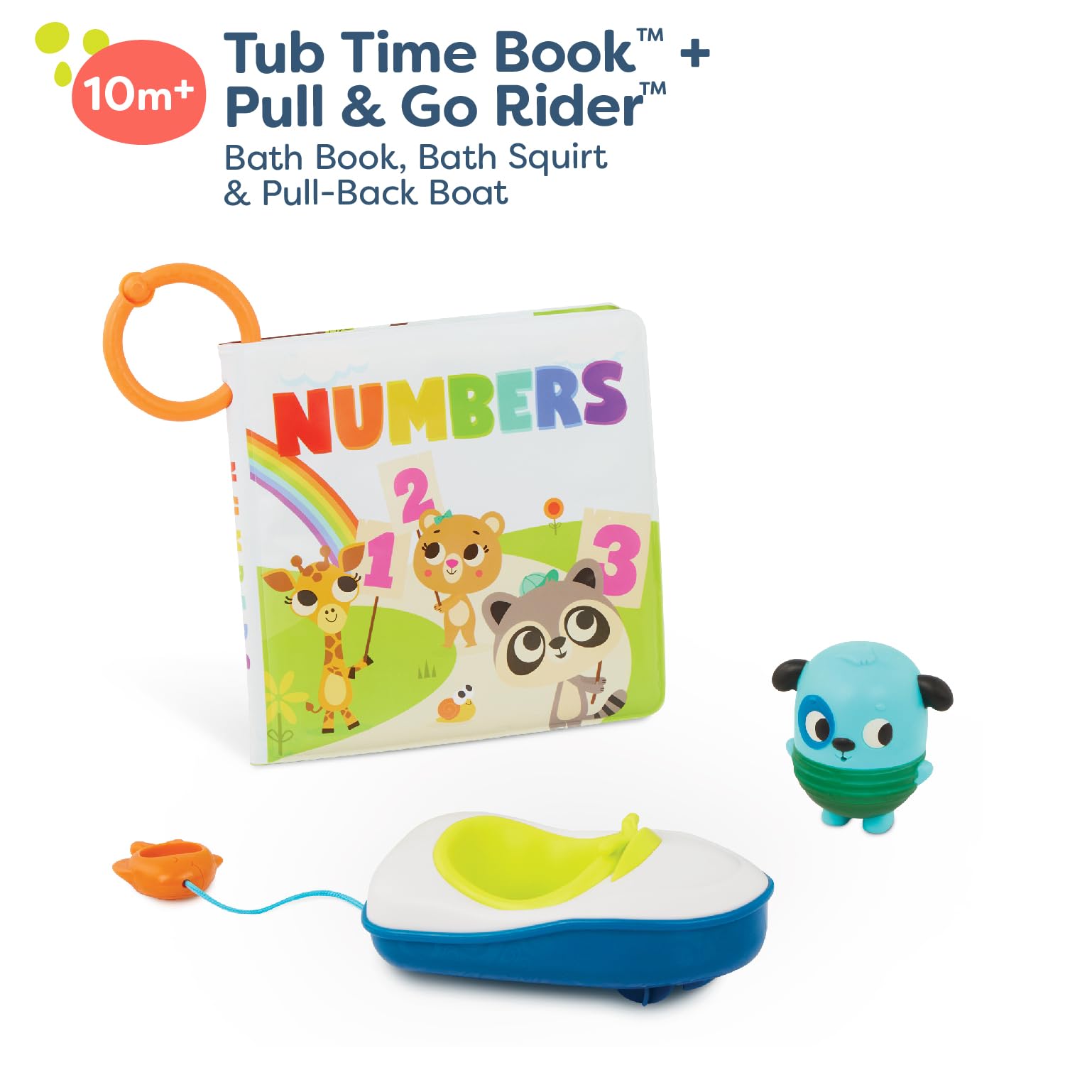 B. toys - Libro de baño con números y Barco con Cuerda para Arrastrar