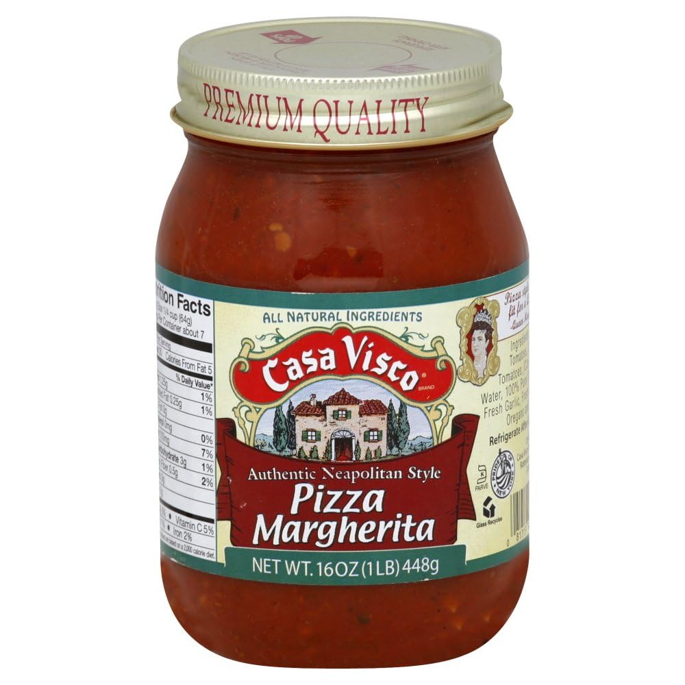 Casa Visco Margherita Pizza Sauce, 16 Ounce (Pack of 6)