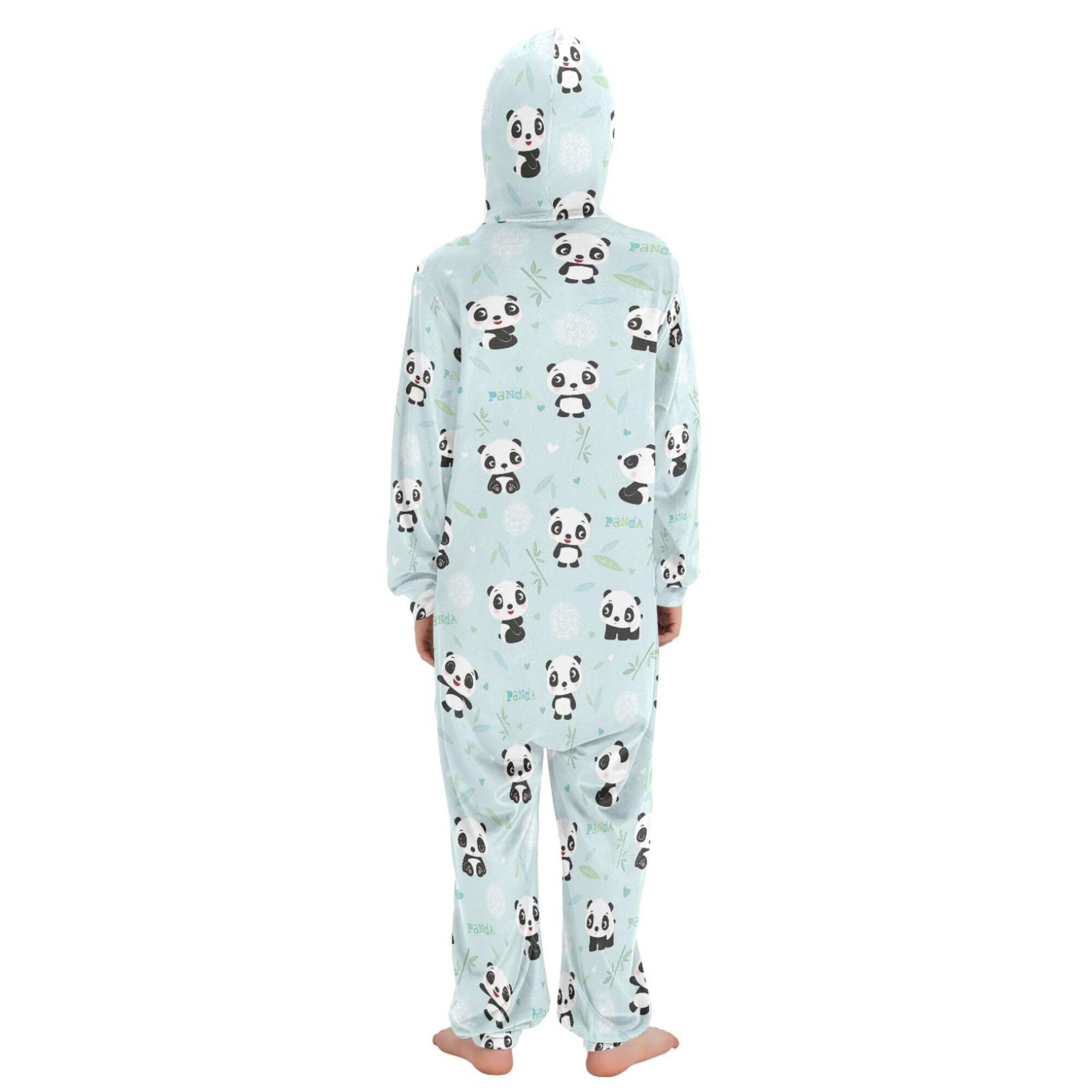 ALAZA Pigiama in flanella con cappuccio e cerniera, tuta coordinata per bambini con dinosauro, carina, morbida e calda, abbigliamento sportivo per la casa, 5-6T