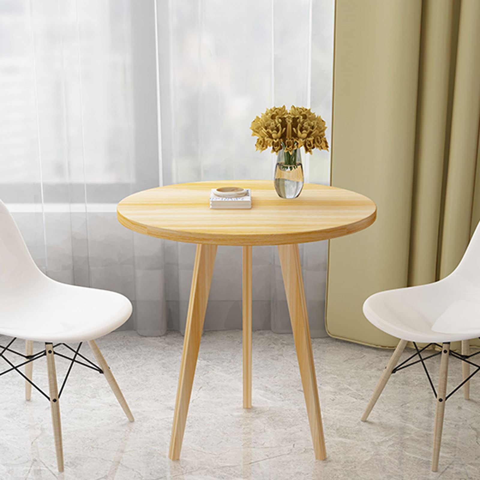 Massief houten bijzettafels ronde salontafel klein nachtkastje eenvoudige bijzettafel woonkamer lade tafel bank bijzettafel