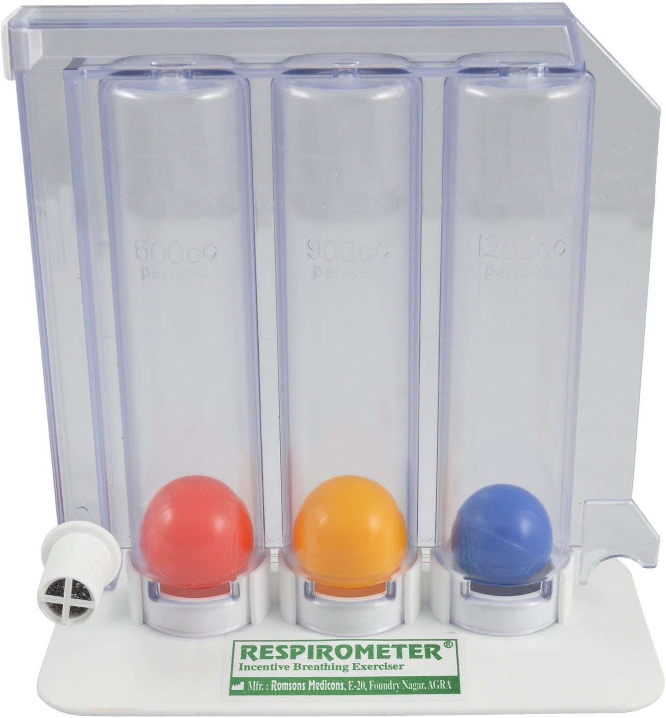 Romsons Respirometer Respiratory Exerciser, Multicolor