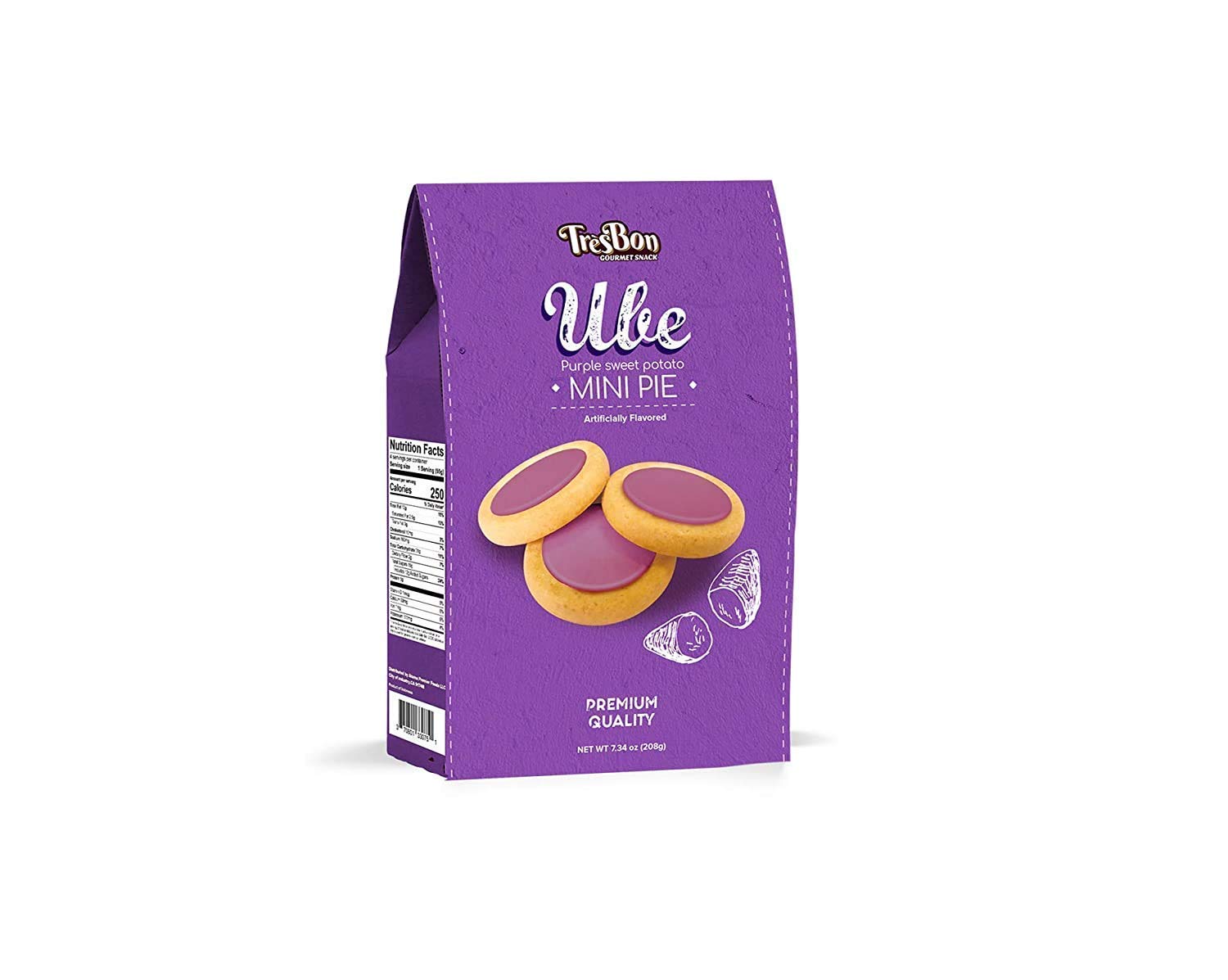 TresBon Mini Pie - 7.34 oz (Ube, Pack of 1)