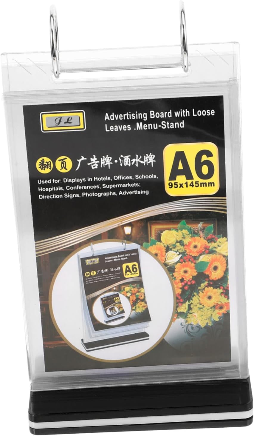 12pcs Menu Display Stand for Table Standing Flip Menu Holder Sign Holder Stand