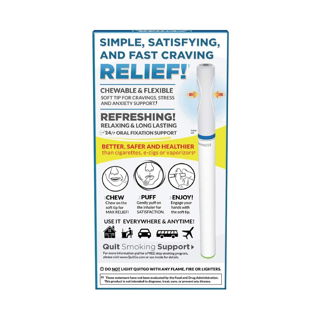 Smokeless Inhaler with Soft Tip Chewable Mouth Grip for Maximum Relief