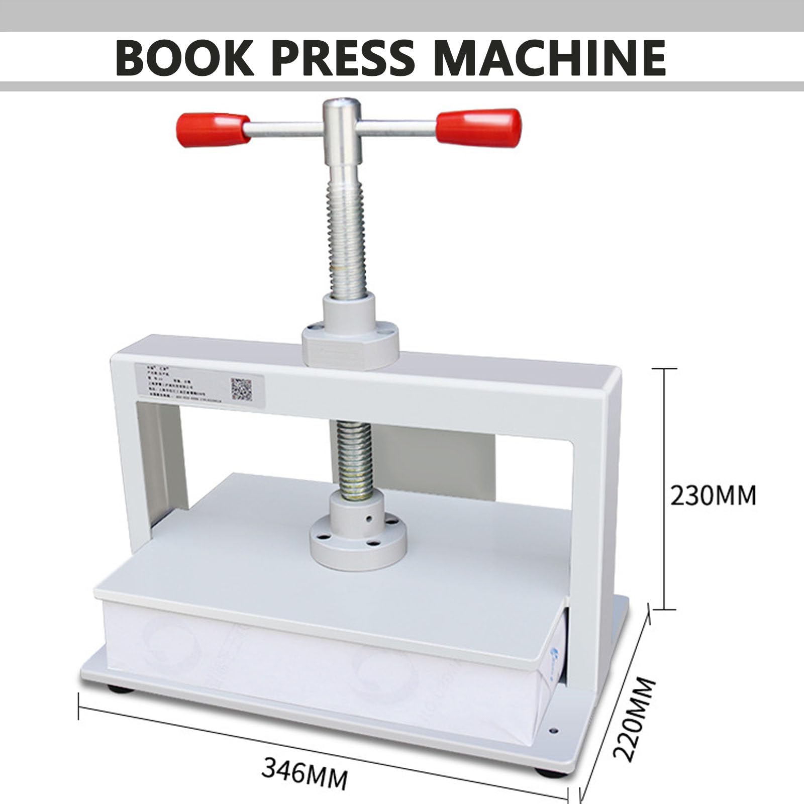 Prensa manual de libros para papeles A3, A4, A5, 14,5 cm de grosor, marco de acero, prensa plana para encuadernación de papel