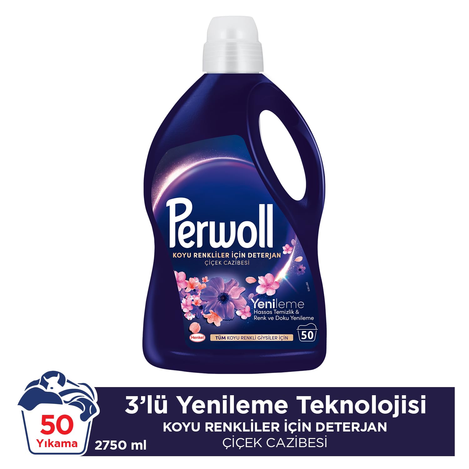 Perwoll Hassas Sıvı Çamaşır Deterjanı Yenileme&Çiçek Cazibesi Siyah 2,75 L