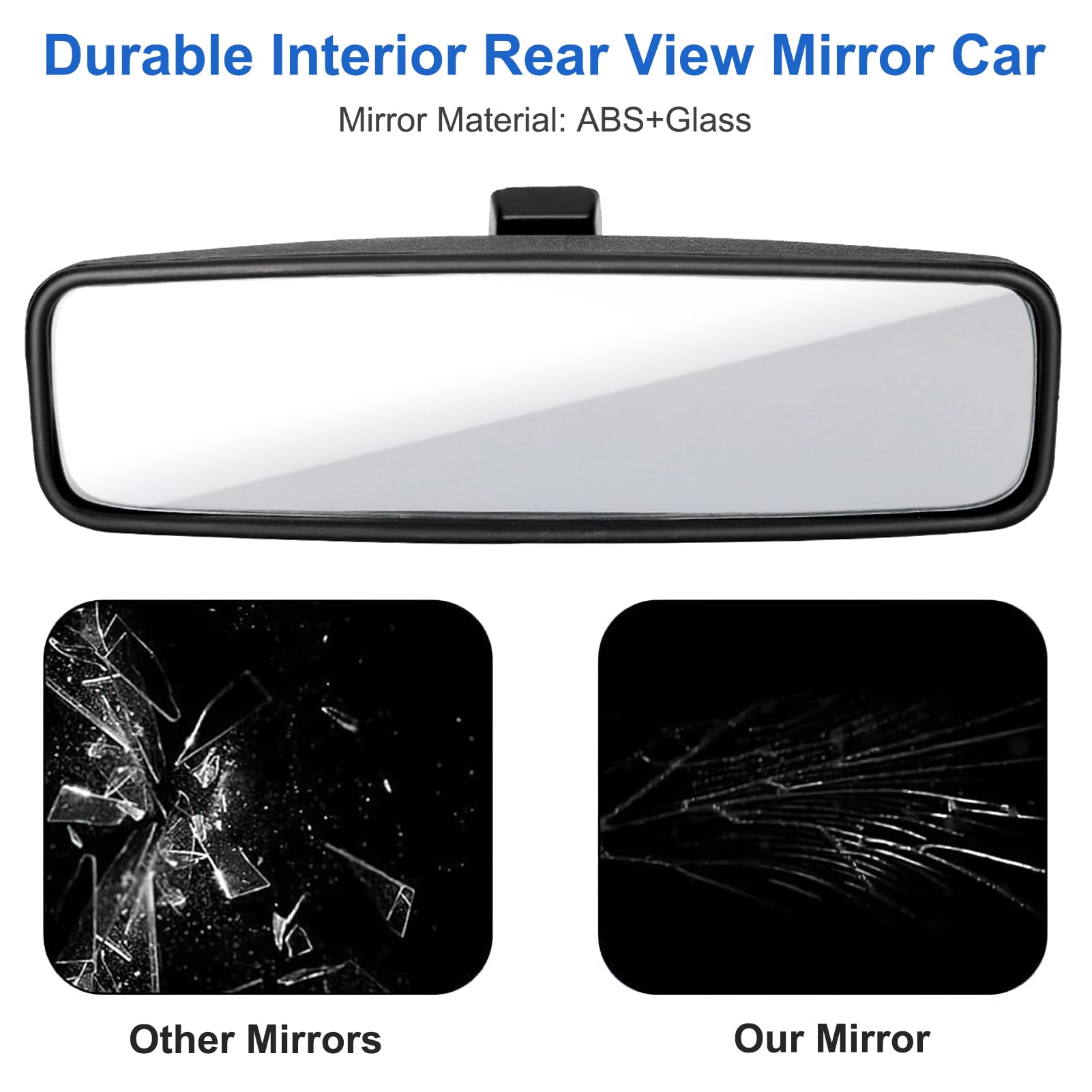 Rétroviseur Intérieur De Voiture 814842,Rétroviseur Intérieur Boîtier ABS Accessoires De Remplacement Pour 107/206/106