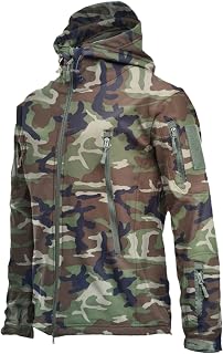 MORISTE Soft Shell Tactical Jacket Men Fleece Army Military Waterproof Combat Mens Jackets Hooded Hunting Windbreaker Coats