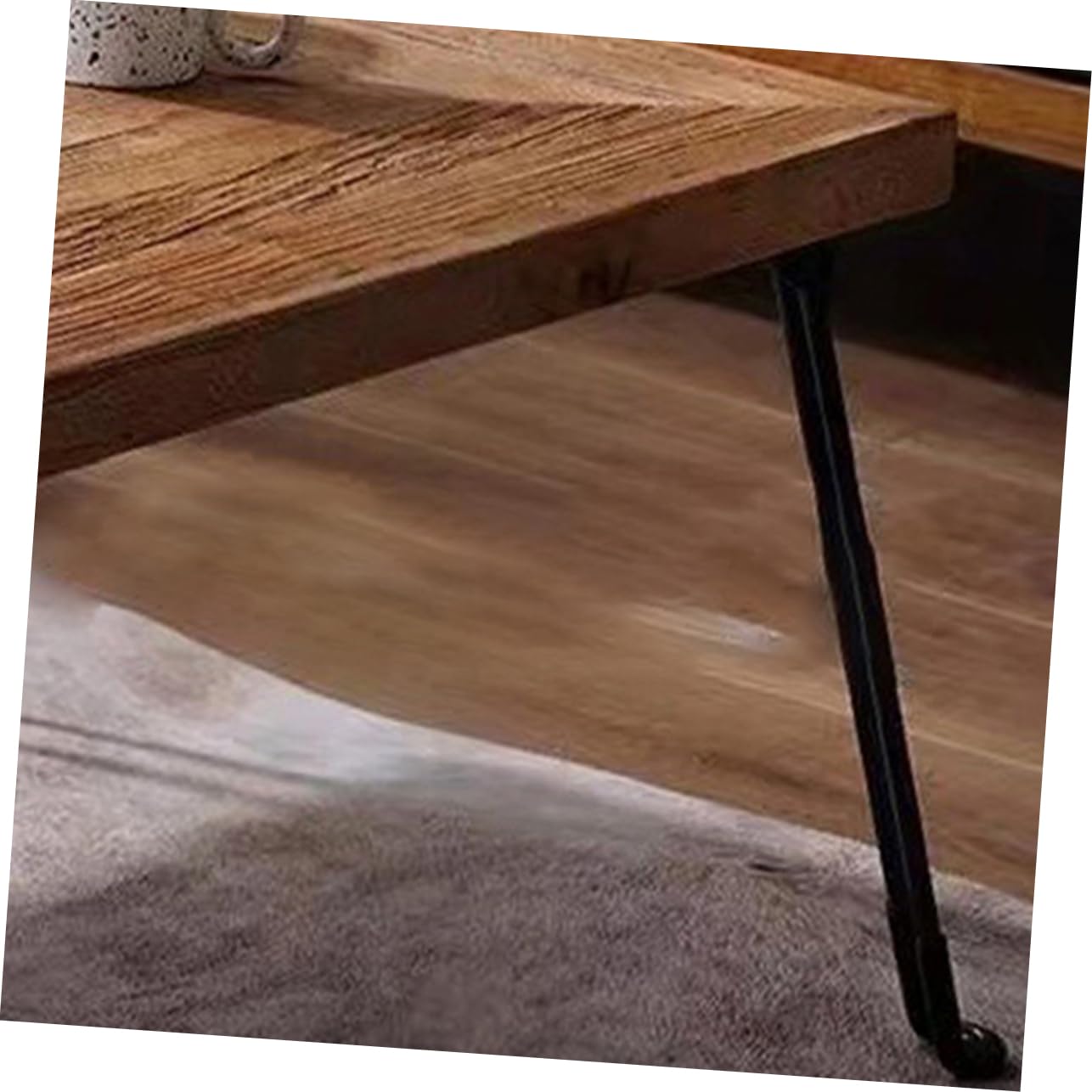 Hemobllo 4 Stück Schreibtischbein aus Eisen Klappbare Haarnadelbeine für Couchtisch und Küchentischbeine Starke und Zuverlässige Metallbeine für Aufklappbarer Tisch Schwarz