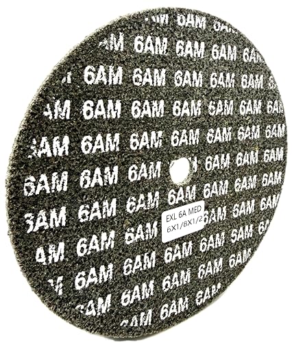 Image of EXL Unitized Wheel, Aluminum Oxide, 6 inch Diameter x 1 /8 inch Wide x 1 /2 inch Arbor, 6A Medium | 27974 | (Pack of 1)