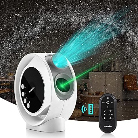 LaView Star Projector HD Image Large Projection Area LED Lights for Bedroom Infrared Remote Controller 3 Level Silent Rotation Night Light,Include 6K Replaceable 2 Galaxy Discs Cover
