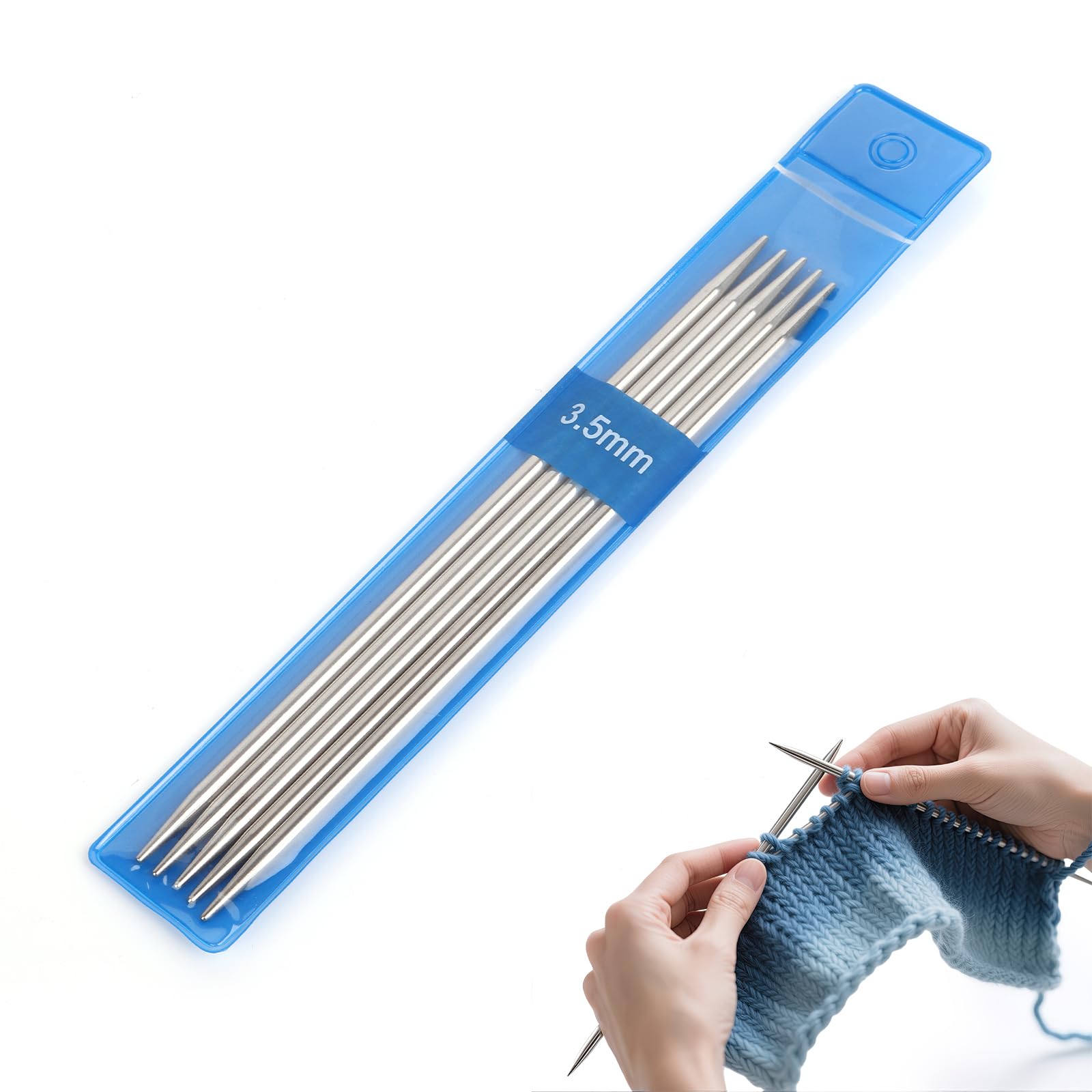 Lot De 30 Aiguilles à Tricoter Double Pointe En Acier Inoxydable – 6 Tailles (2,0 à 5,0 Mm) – Pour Chaussettes, Bonnets