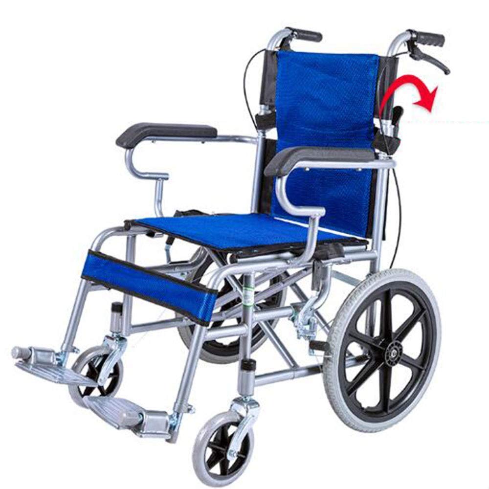 Silla de ruedas Scooter manual, plegable, ultraligero, carrito de viaje, silla de ruedas...