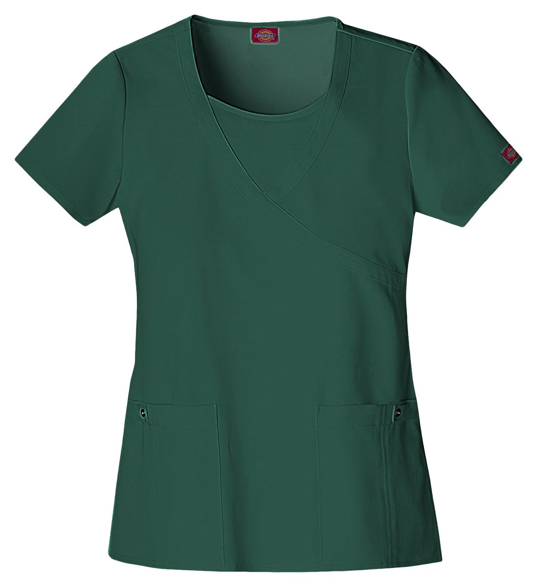 Dickies Women's Xtreme Stretch Mock Wrap Top, Hunter, XX-Small