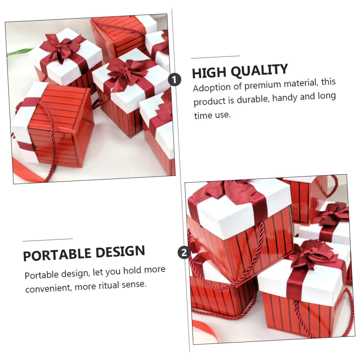 KOMBIUDA 8pcs Box for Christmas Decorative Storage Boxes for Candies Crafts and Holiday Boys and Girls Parties and Year Celebrations