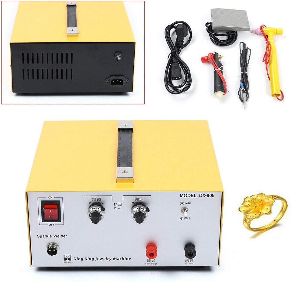 Spot Welder Jewelry Spot Welding Machine Tool Gold Silver Jewelry Spot Welding Tool 110V for Necklaces Earring 400W US STOCK