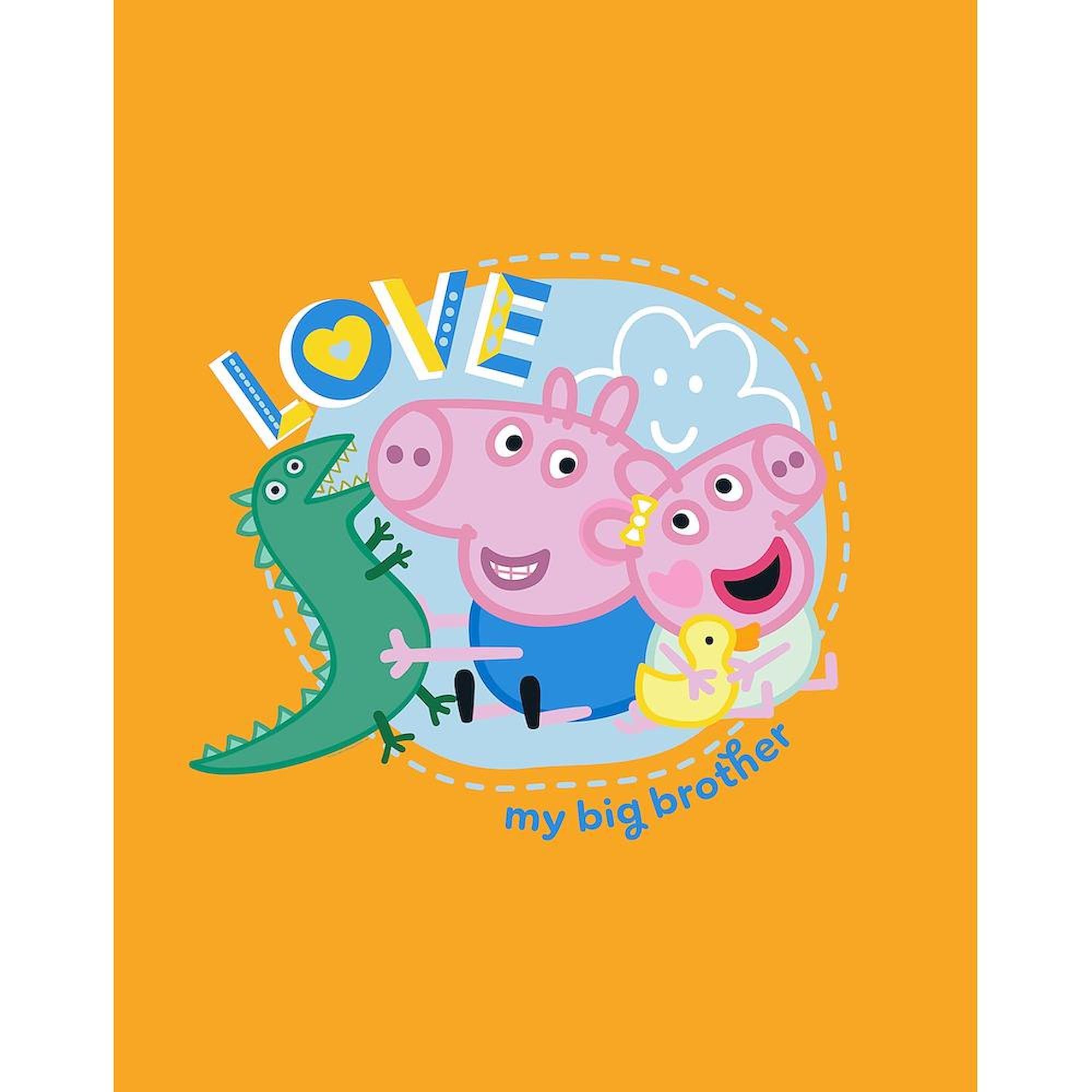 CafePress Peppa Pig: Love My Big Brother Twin Duvet Cover, Printed Comforter Cover, Unique Bedding,