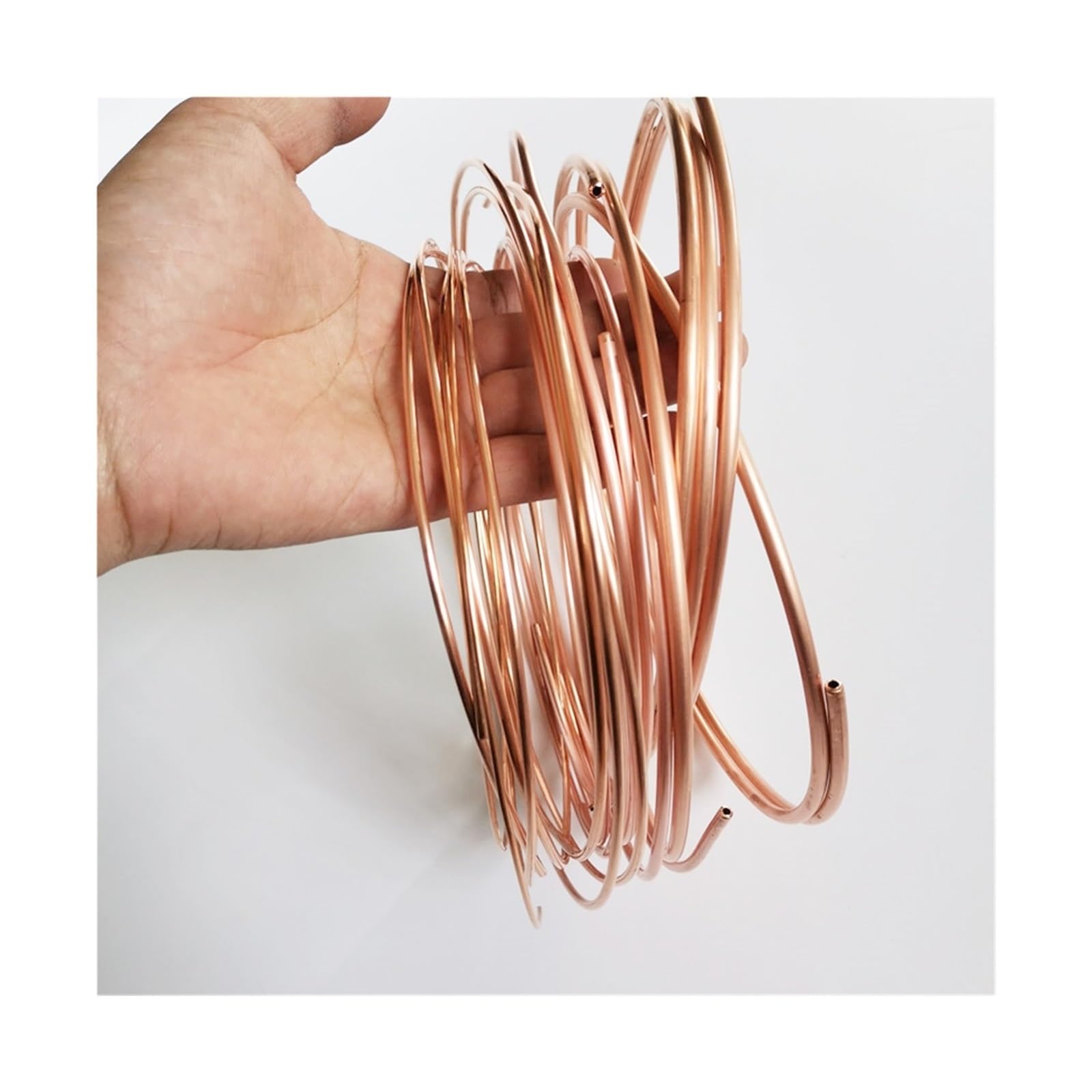 yaoqijie 10m T2 czerwona cewka miedziana 2/3/4/5mm rura miedziana klimatyzacja rura miedziana miękka rurka 99.9% T2 miedź DIY chłodzenie lasting (Color : OD 5 x T 0.5)