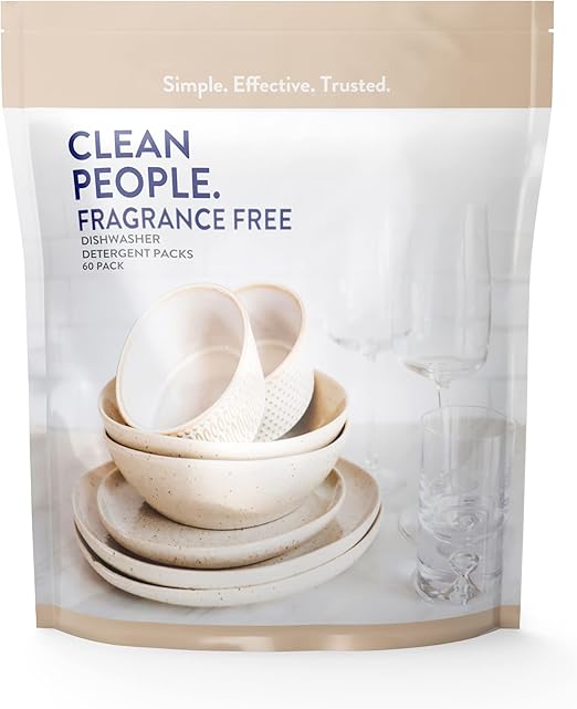Clean People Dishwasher Detergent Pods Natural Dishwasher Detergent, Cuts Grease