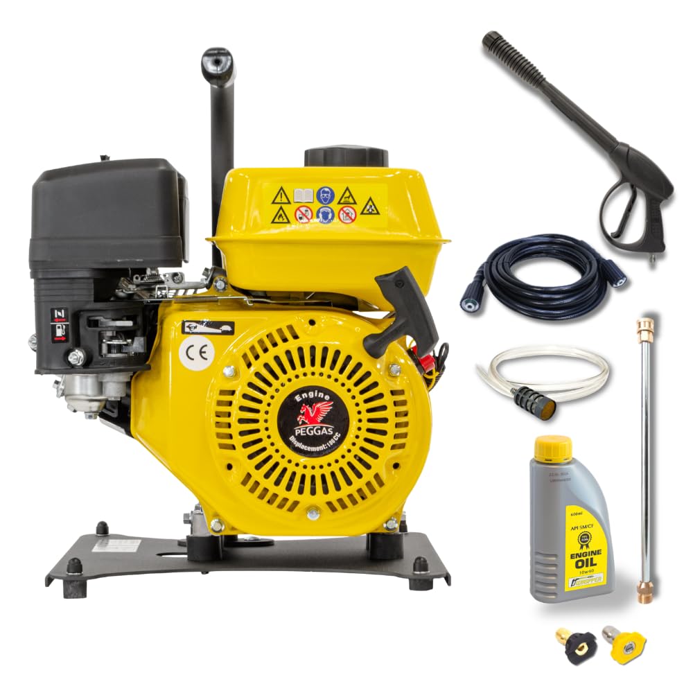 ✦ 3000 PSI Petrol Engine Pressure Washer ✦ 196cc with High Pressure Power Jet Professional Pressure Washer W3000HG Portable Cleaner for Cars and Patios