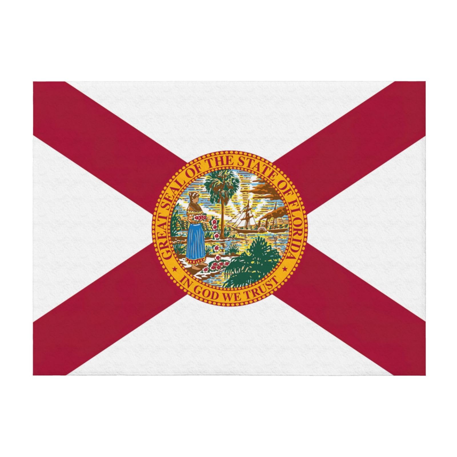 Couverture légère imprimée lit canapé chaise motif drapeau de Floride toutes saisons