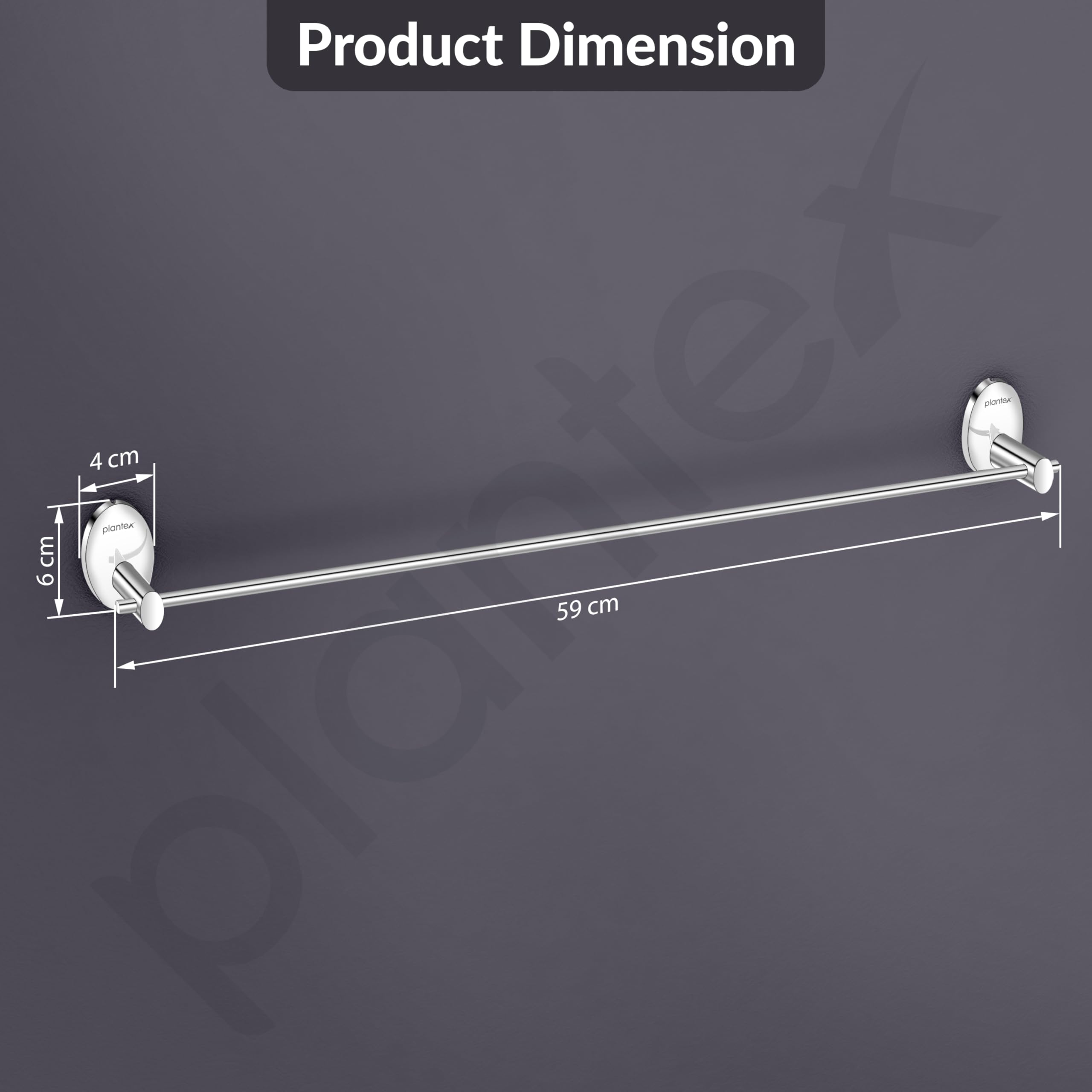 Plantex 304 Stainless Steel Single Towel Rod for Bathroom/Towel Holder in Bathroom/Towel Hanger/Bathroom Accessories - Oreva (Chrome) 3