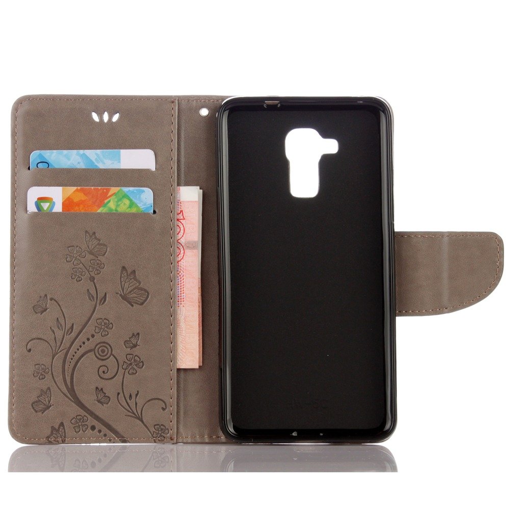 Custodia Con Portafoglio Per Huawei Honor 5c | Cover In Pelle Flip Magnetico Con Slot Per Carte, Colore Azzurro