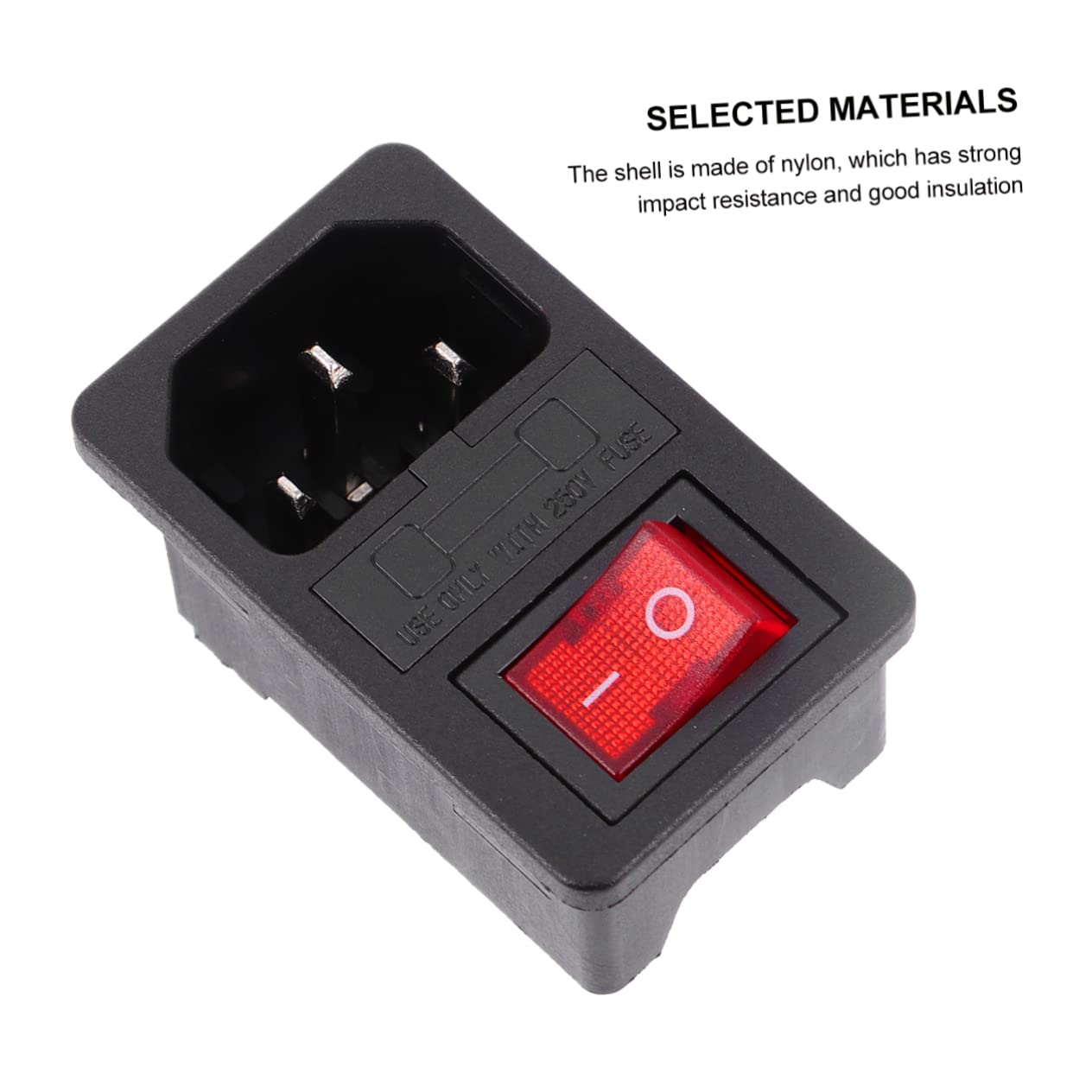 Angoily 3pcs Ac Power Inlet Electrical Outlet Socket Rocker Switch Power Cord Switch
