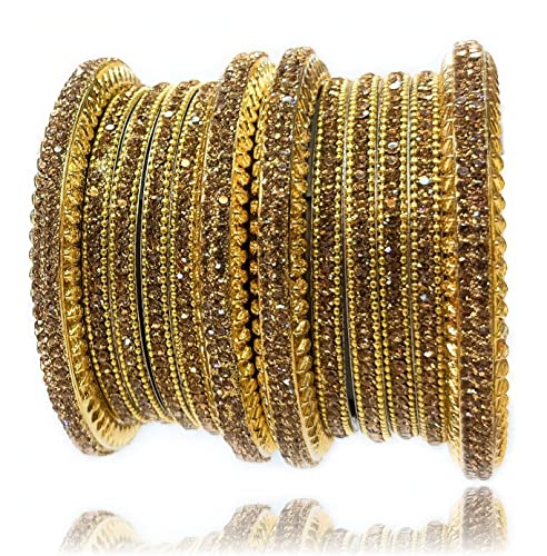 Exotic Brass Bangles set with Cubic Zirconia Stones