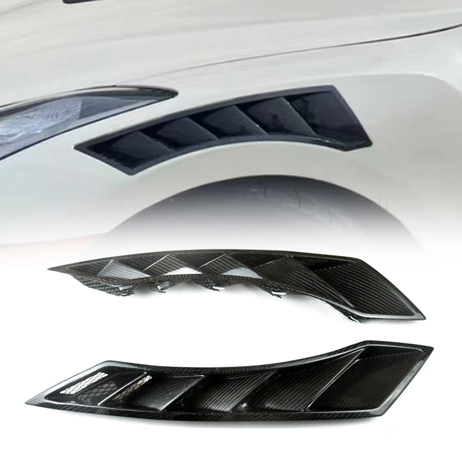 Carbon Fiber Side Fender Vent Trim For Nissan GTR R35 2008–2016 – Pair