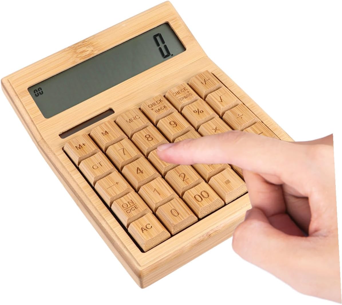 NOLITOY Portable Solar Calculator 29-Key Electronic Calculator with Tilted Display for Office and School Use for Desktop and Travel