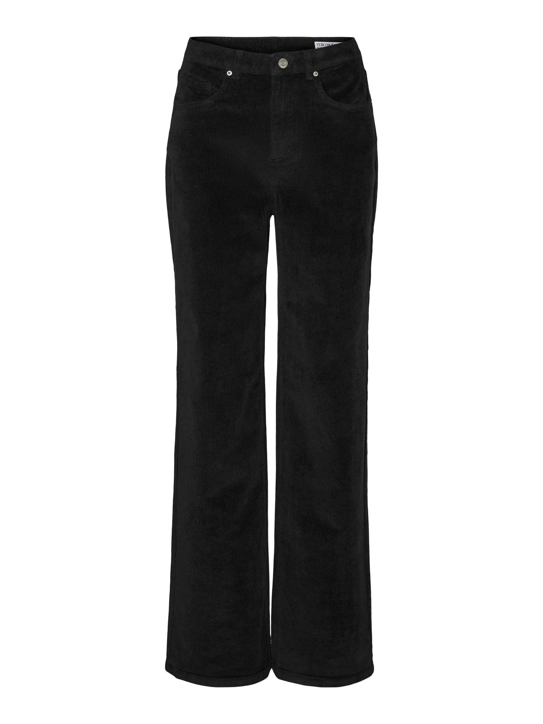 VERO MODA Female Wide Cut VMTESSA High Waist Wide Cut Jeans, Black, 29W x 30L