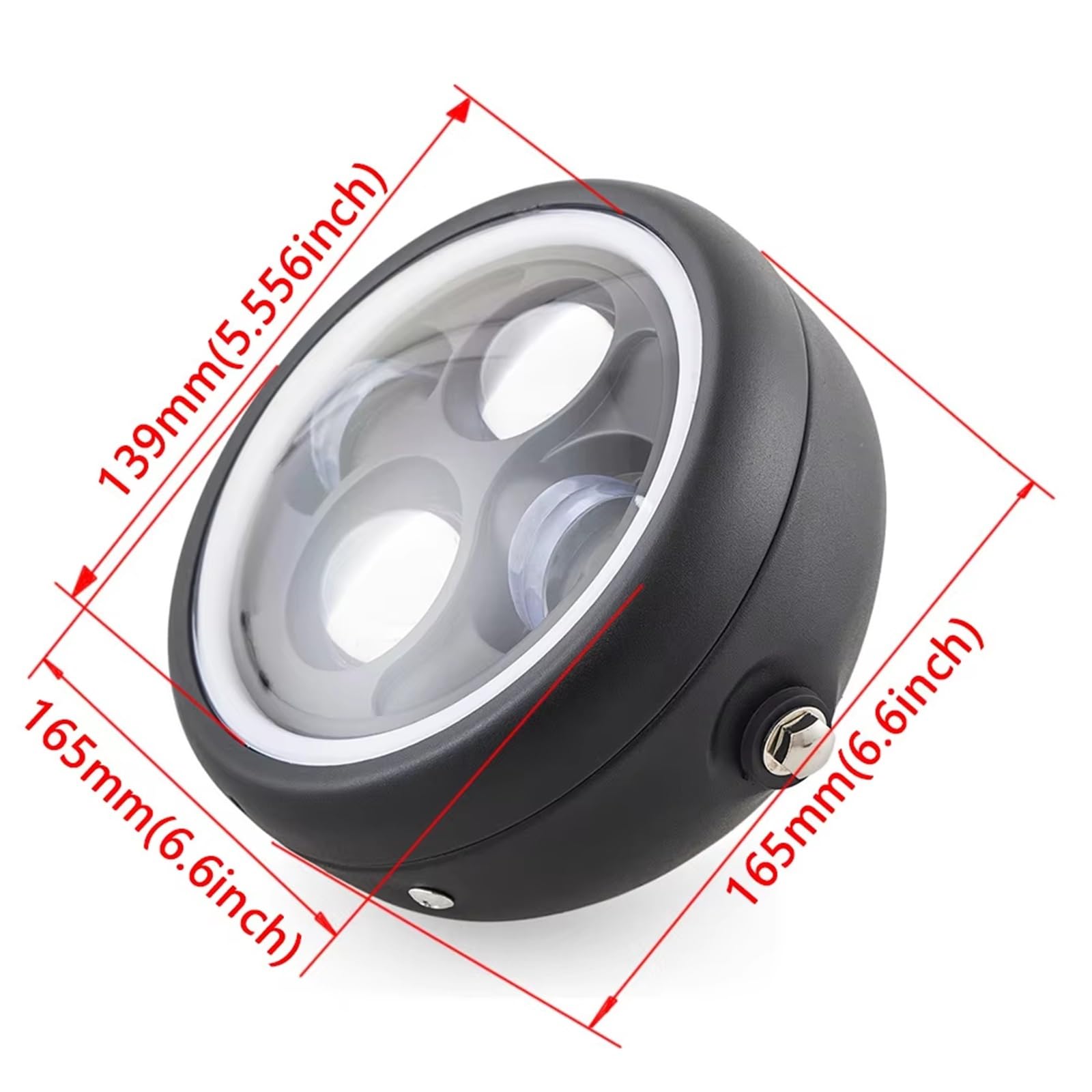 Faro Anteriore per Moto per Suzuki CG125 GN125 per FLD per Touring per Softail/Moto Universale 5.7 Pollici Fari A LED Modifica Angel Eye
